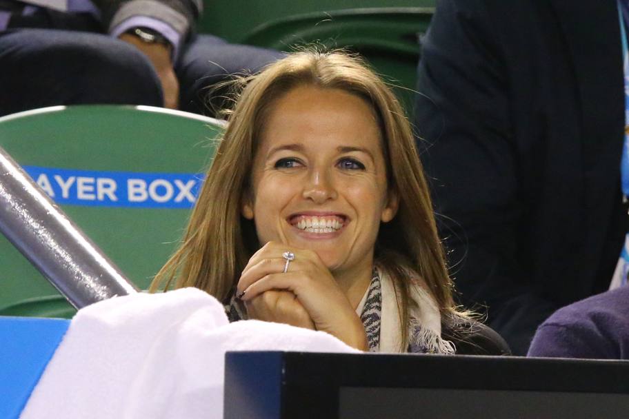 Kim Sears la fidanzata di Andy Murray sugli spalti (Getty Images)